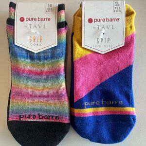 NWT Tavi x Pure Barre Grip Socks, 2 pairs, size small